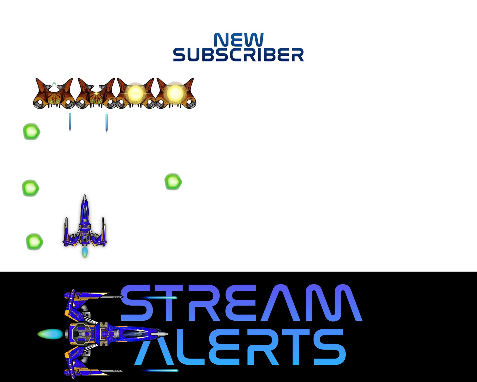 Space Shooter Animated Alerts for Twitch Streams, Sci-fi Retro Alert ...