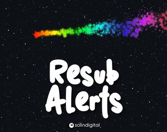 Shooting Star Resubscriber Alerts | Colorful Star Trail Animation | Twitch Sub Resub Member | Kick YouTube Overlay | Streamer & VTuber Asset