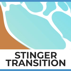 Wave Stinger Transition, Animated Twitch Overlays, Twitch Transitions with Sound for Streamers, Summer Transition