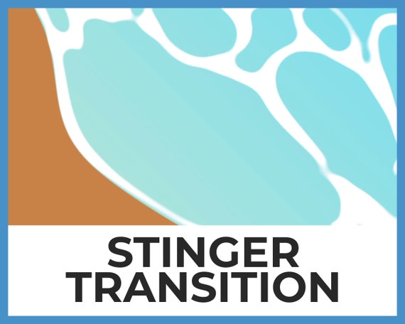 Wave Stinger Transition, Animated Twitch Overlays, Twitch Transitions with Sound for Streamers, Summer Transition