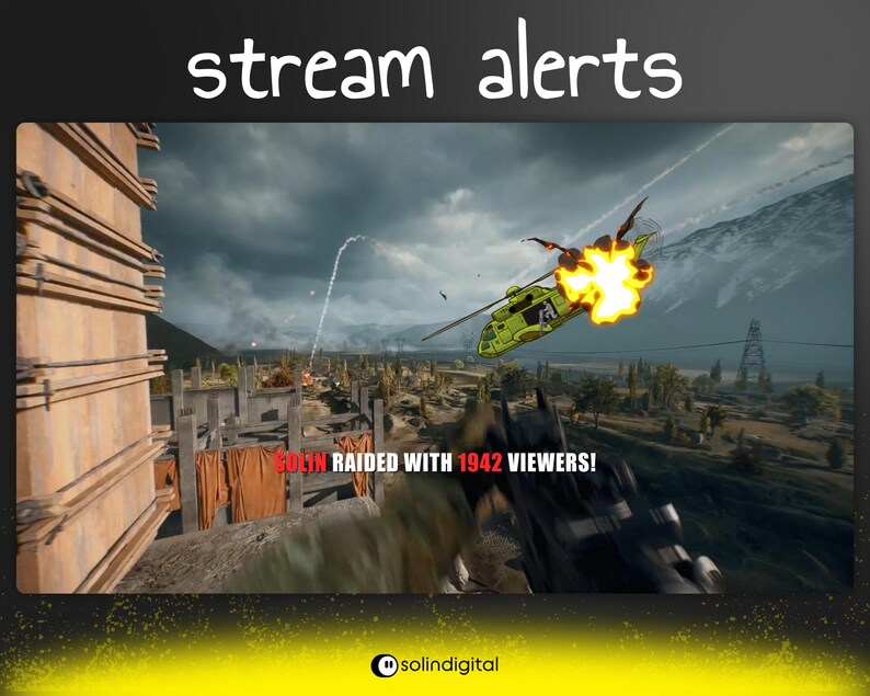 Gun Metal Stream Alert Example Battleground Stream Alerts, Transport Helicopter Black Hawk Military ...