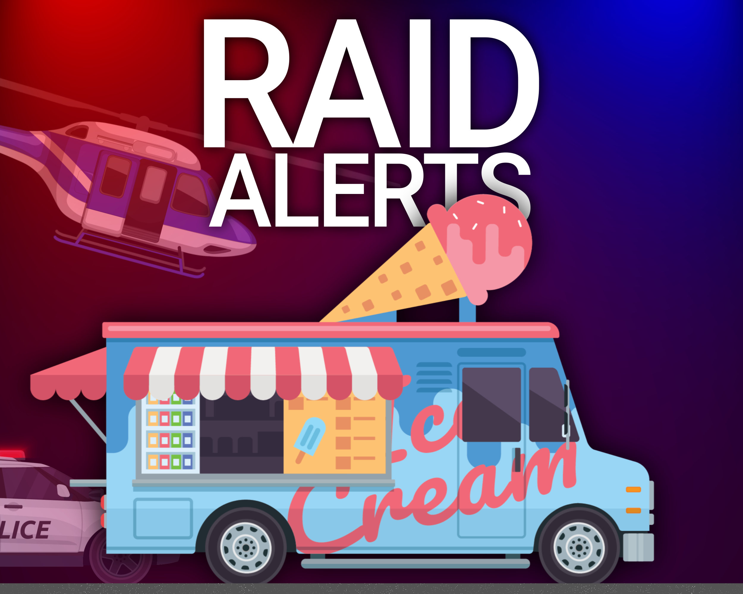 Police Chase Raid Alerts for Twitch Streamers, Grand Auto Speed Game Animated Overlay, YouTube Facebook and Kick, OBS and Streamlabs