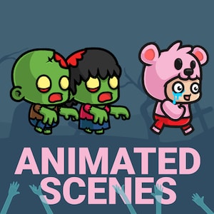 Graveyard Zombies Animated Scenes, BRB, Be Right Back, Starting Soon Twitch Overlays for Streamers, Spooky Scary Horror Halloween Cemetery