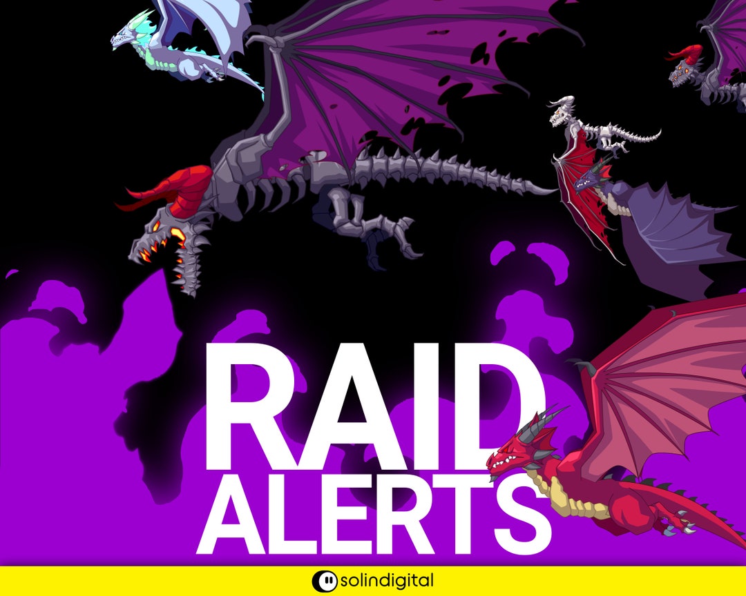 Dragon Raid Alerts for Twitch Streamers, Fire Drake Wyvern Skeleton ...