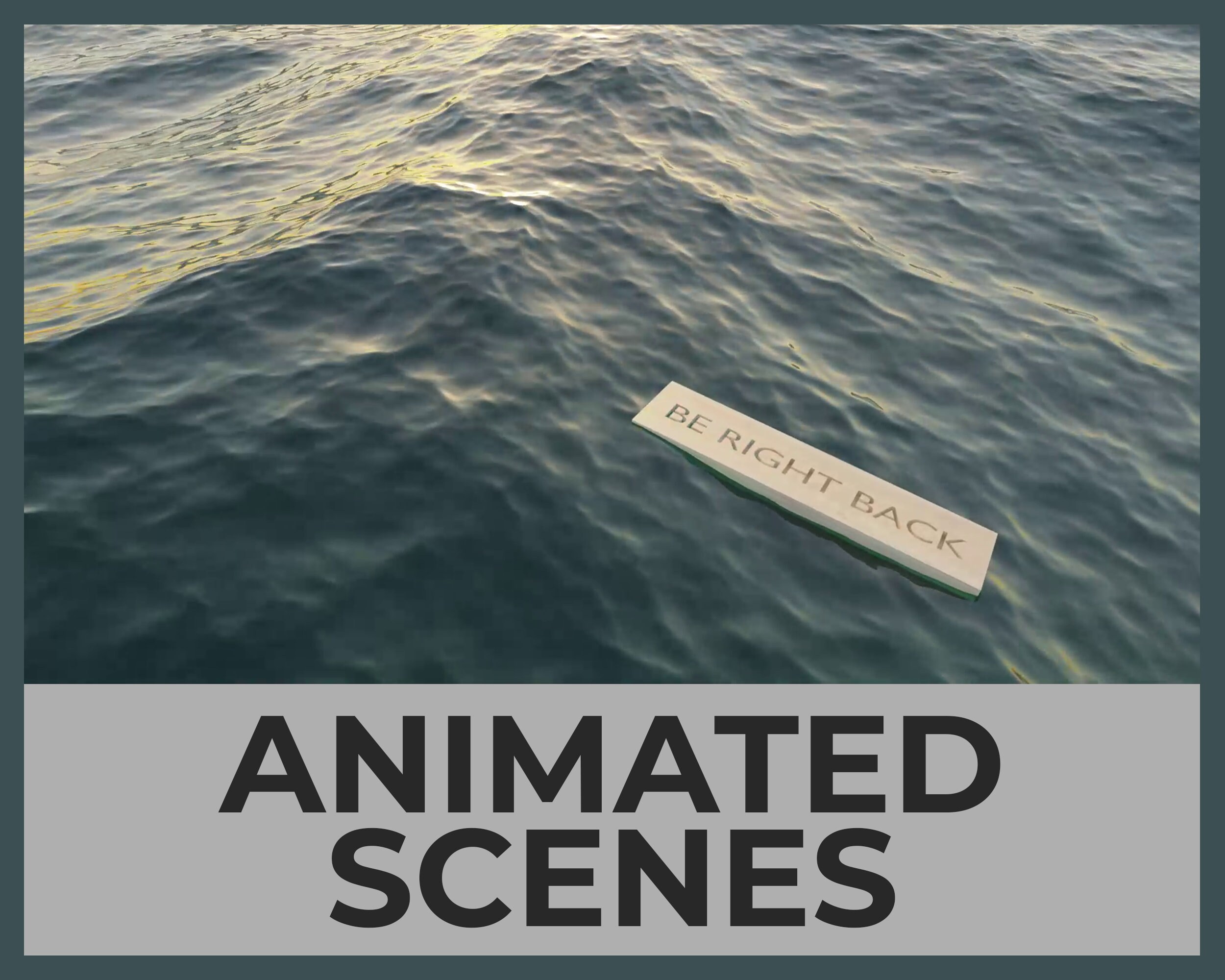 Ocean Animated Scenes Be Right Back BRB Stream Starting and - Etsy