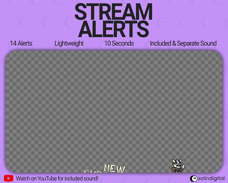 Tiny Skeleton Animated Alerts for Twitch Streams, Cute Kawaii Chibi ...