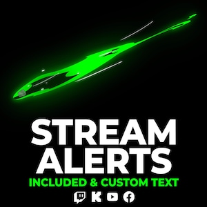Meteor Stream Alerts, Comet Fall Impact Fire Overlay Sound Assets with Custom Text for Twitch, YouTube, Facebook, Kick Streamers & VTubers