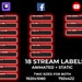 Animated Red Saber Stream Labels, Twitch Labels, Latest Follower ...