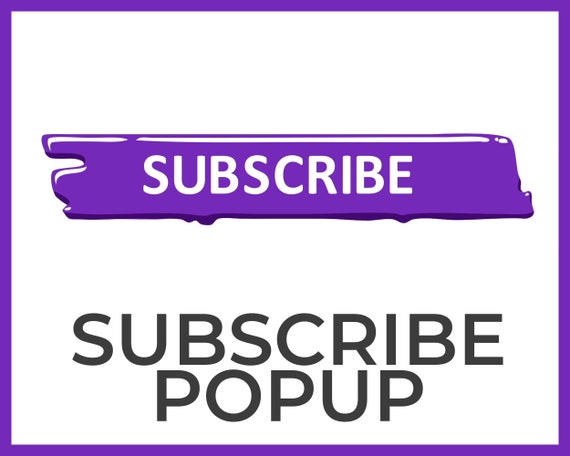 Animated Twitch Subscribe Pop-up Overlays Easy to Implement | Etsy