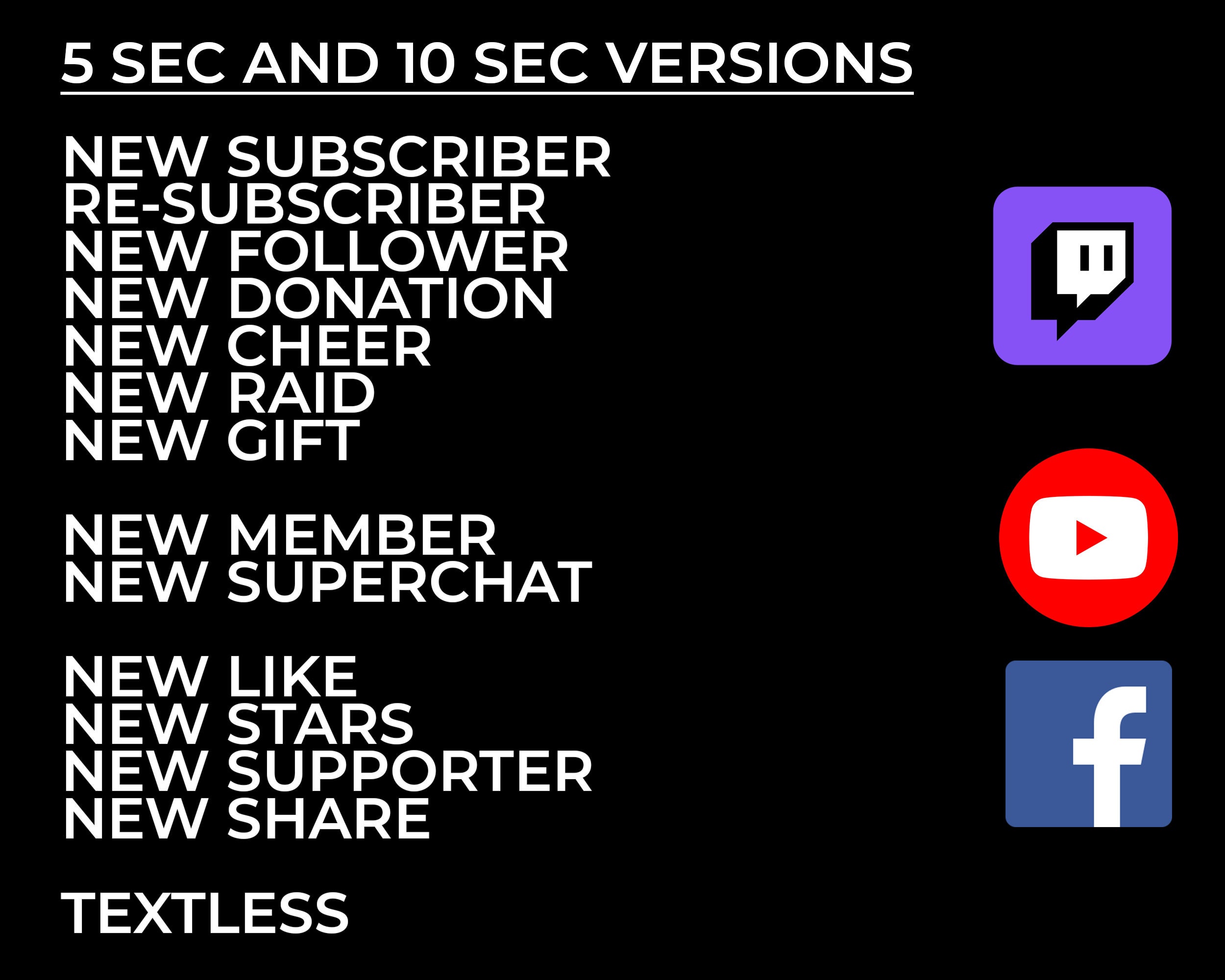 Animated Alerts for Twitch Streams, Shooting Star and Sparkles Alert ...