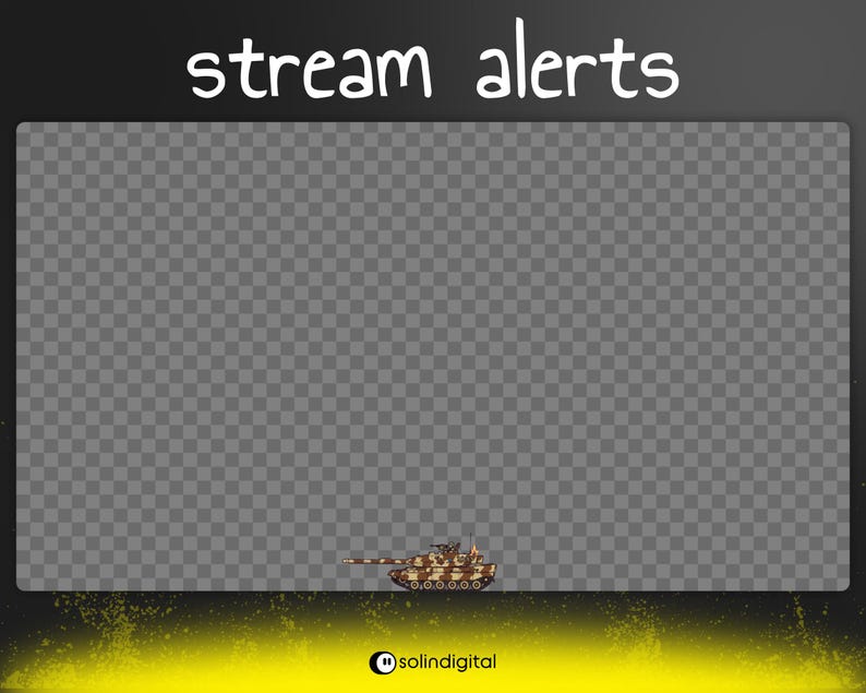 Tank Stream Alert Battleground Stream Alerts, Tank Fighter Jet Soldier Military Overlays ...