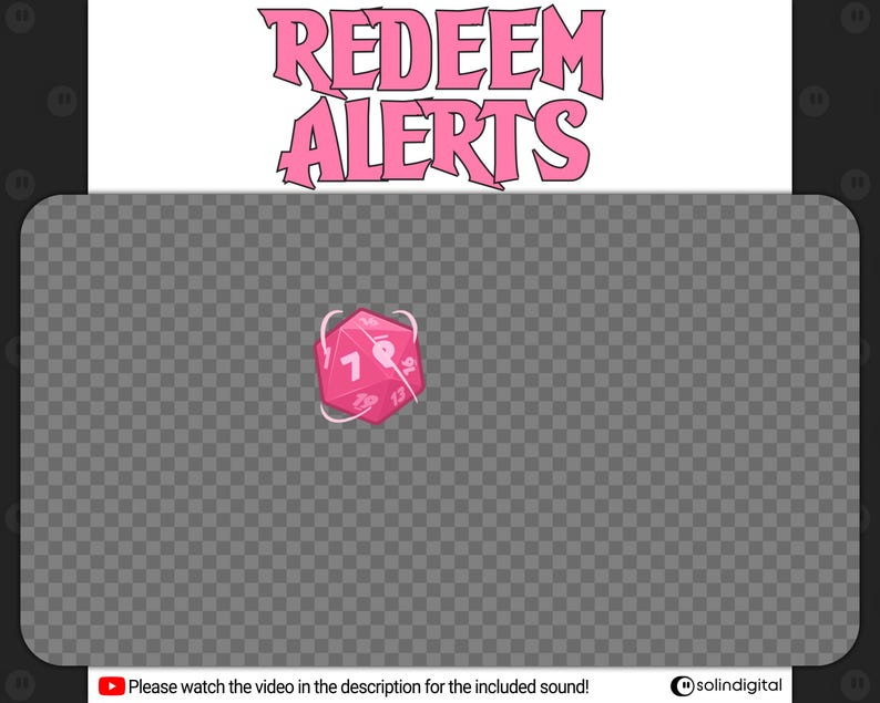 Dice Roll Redeem Alerts for Twitch, Animated Dragon Dungeon Tabletop ...