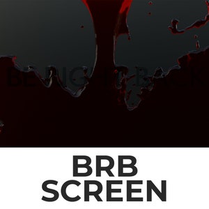 Brb Rust Streams Blood Be Right Back Screen, BRB Animated Scene, Spooky Horror Halloween ...