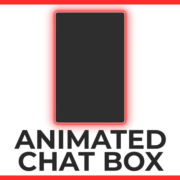 Animated Red Saber Chat Box, Semi-Transparent Light Chat Box Overlay for Twitch Youtube and Facebook