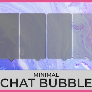 Twitch Chat Box, skalierbar, Mix and Match Stream Overlays für OBS, Semi-Transparent, Bubble With Shadow
