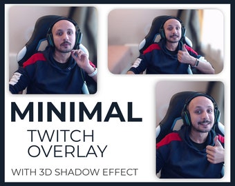 Minimal Twitch Overlays, Stream Overlay, Easy to Implement Webcam Overlay Twitch, Including Masks
