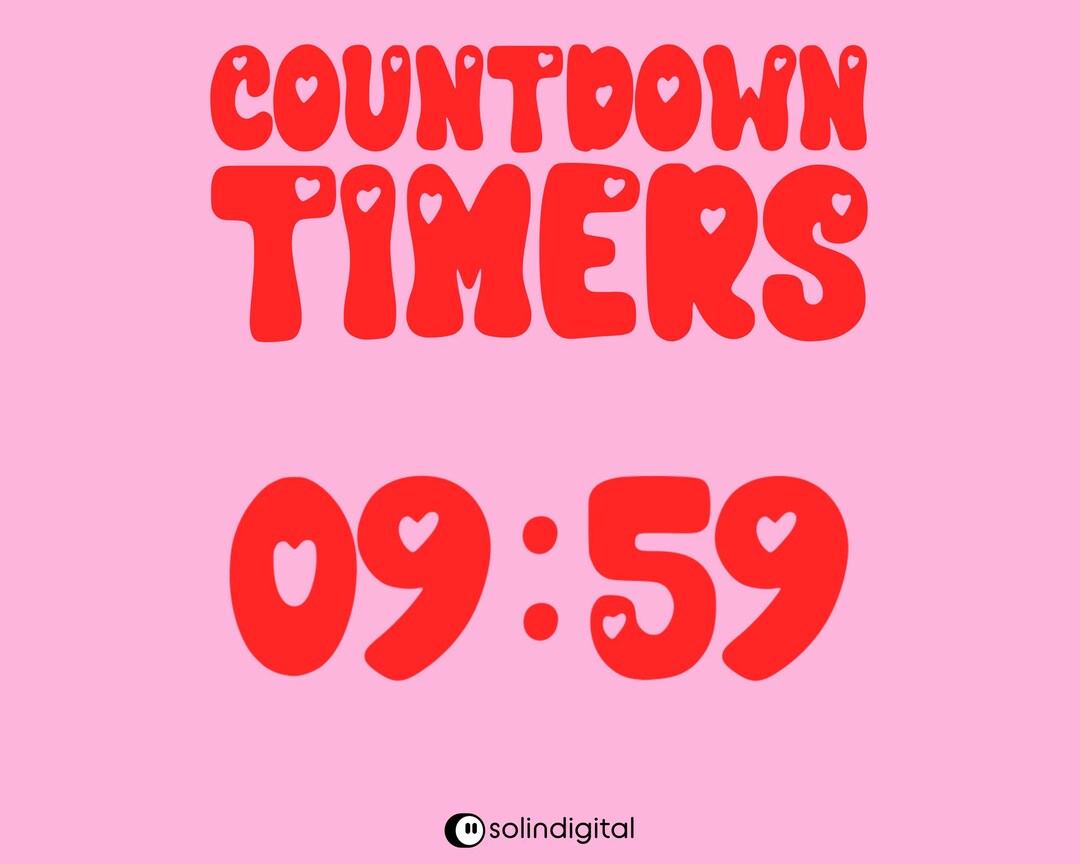 Romantic Countdowns Love Stream Countdowns | 4 Font Styles & 4 Durations | Twitch Kick ...