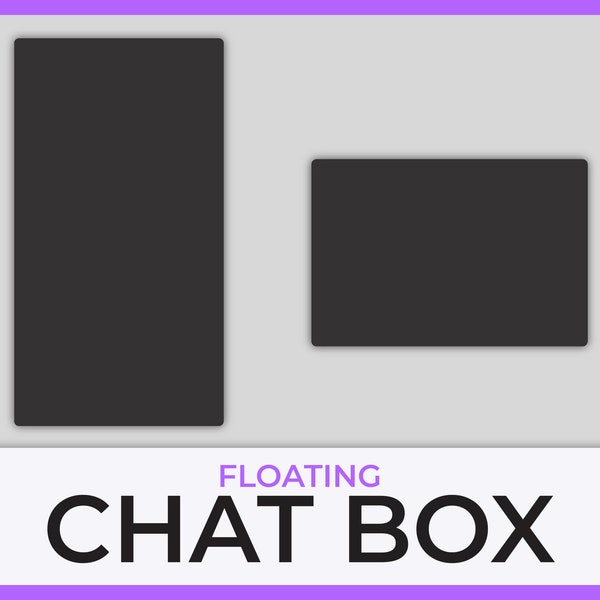 Twitch Minimal Chat Box, Scalable, Mix and Match Stream Overlays for OBS, Semi-Transparent, With Shadow