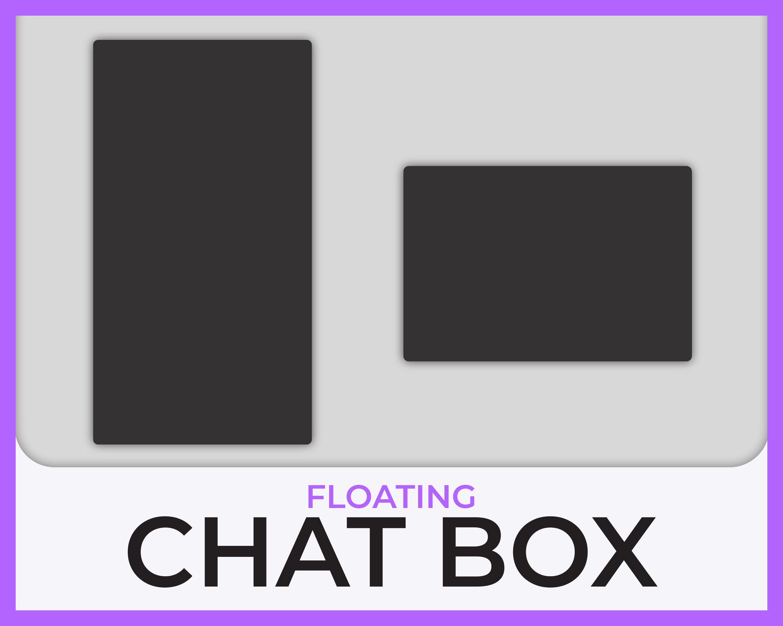 Twitch Minimal Chat Box, Scalable, Mix and Match Stream Overlays for OBS,  Semi-transparent, With Shadow 