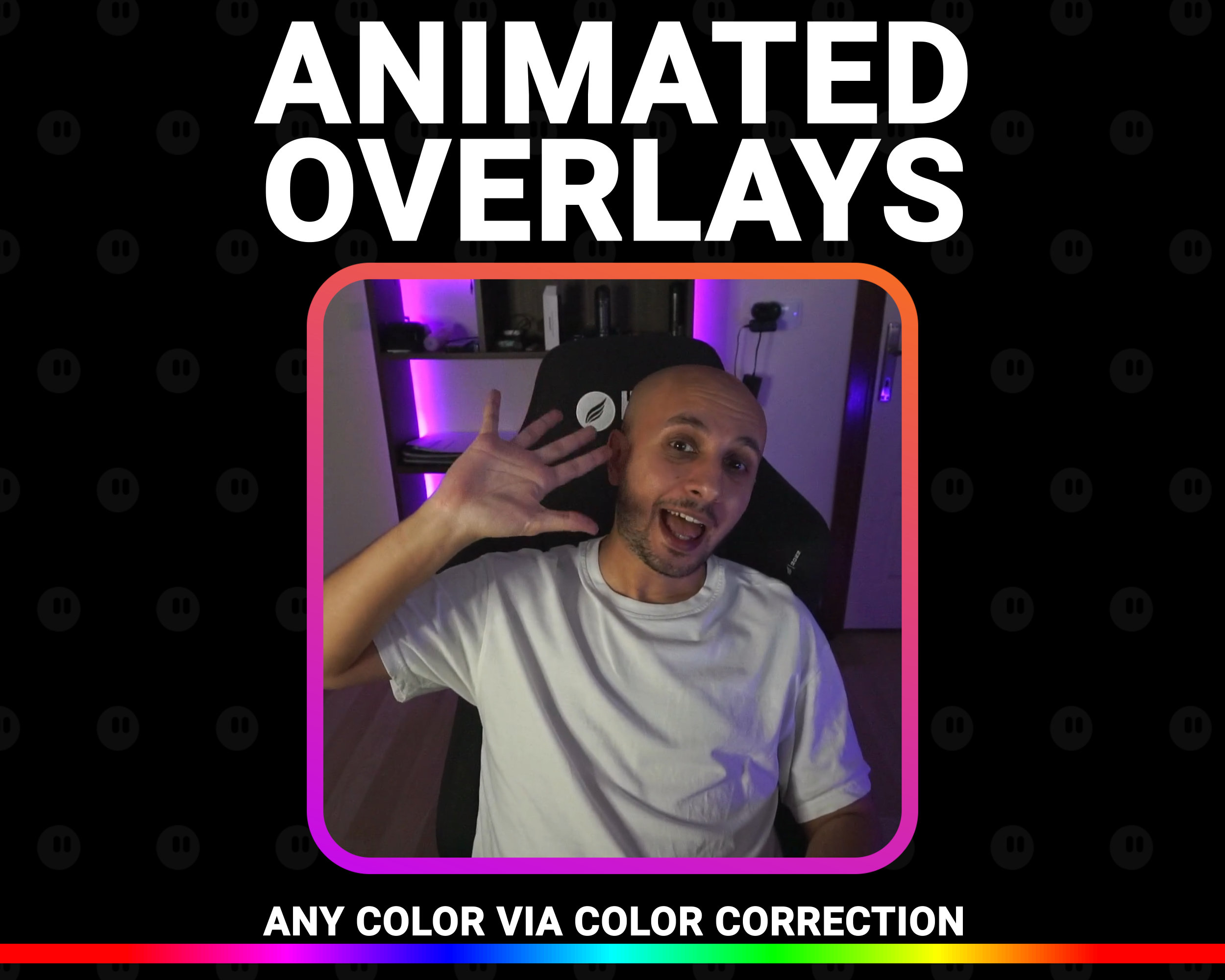 Gradient Animated Twitch Overlays, Cute Pastel Kawaii Camera Layouts ...