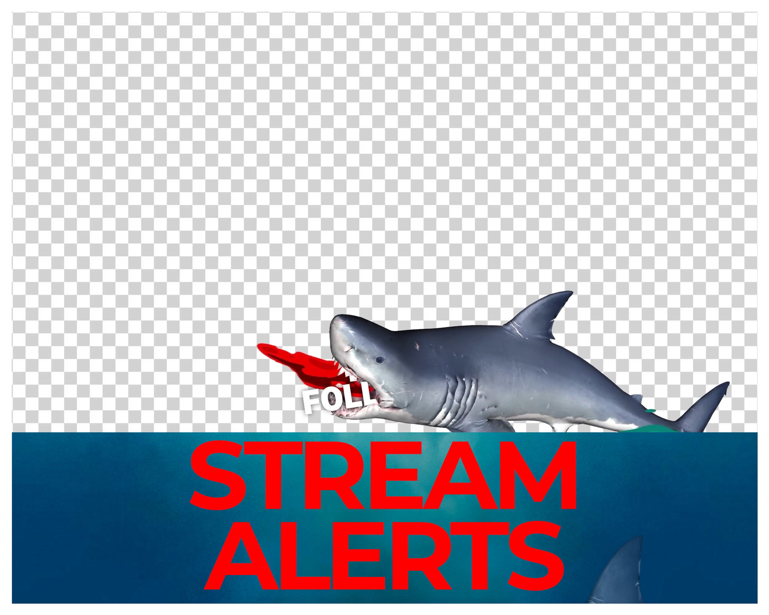 Shark Stream Alerts, Jaws Overlays for Twitch Youtube, Kick and ...
