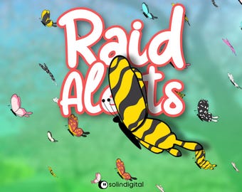 Butterfly Raid Alerts | Magical Butterfly Swarm | Cozy Spring Twitch Raid Overlay | Twitch Kick YouTube Overlay | Streamer & VTuber Asset