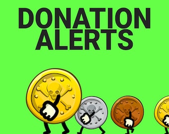 Running Coins Donation Alerts, Money Tip Funny Gold Treasure Sound Overlay for Twitch, YouTube, Facebook and Kick Streamers & VTubers