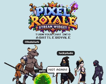 Interactive Battle Royale Stream Widget for Twitch, Kick & YouTube – Pixel Art StreamElements Game