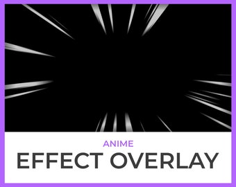 Anime Effect Animated Twitch Overlay for Streamers, Speed Effect, Easy to Implement for OBS and Streamlabs