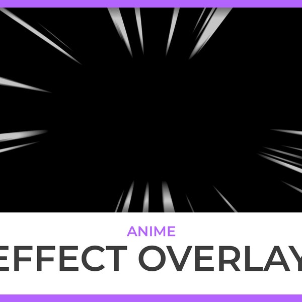 Anime Effect Animated Twitch Overlay for Streamers, Speed Effect, Easy to Implement for OBS and Streamlabs