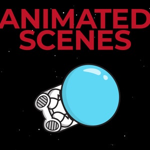 Astronaut Animated Scenes, BRB, Be Right Back, Starting Soon Twitch Overlays for Streamers, Space Sci-fi Ending Soon, Just Chatting