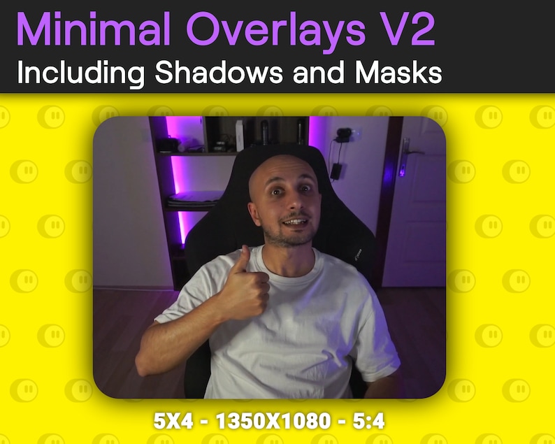 Minimal Overlays V2 Camera Borders and Shadows for Streaming - Etsy ...