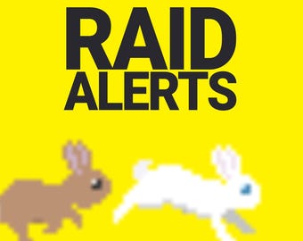 Bunny Raid Alerts for Twitch Streams, Animated Cute Pixel Rabbit Hare Overlay Asset, Host Raid Notifications for Streamers & VTubers