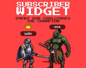 Pixel Champions Stream Widget – Subscriber Battle Game for Twitch, YouTube & Kick | Twitch Predictions, StreamElements OBS