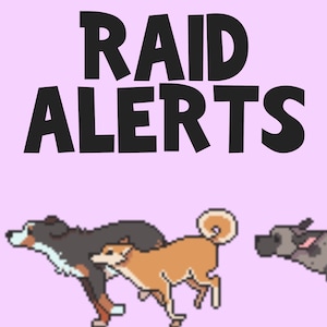 Pixel Dogs Raid Alerts, Cute Funny Puppy Chasing Cat Animated Stream Overlay for Twitch, YouTube, Facebook and Kick Streamers & VTubers