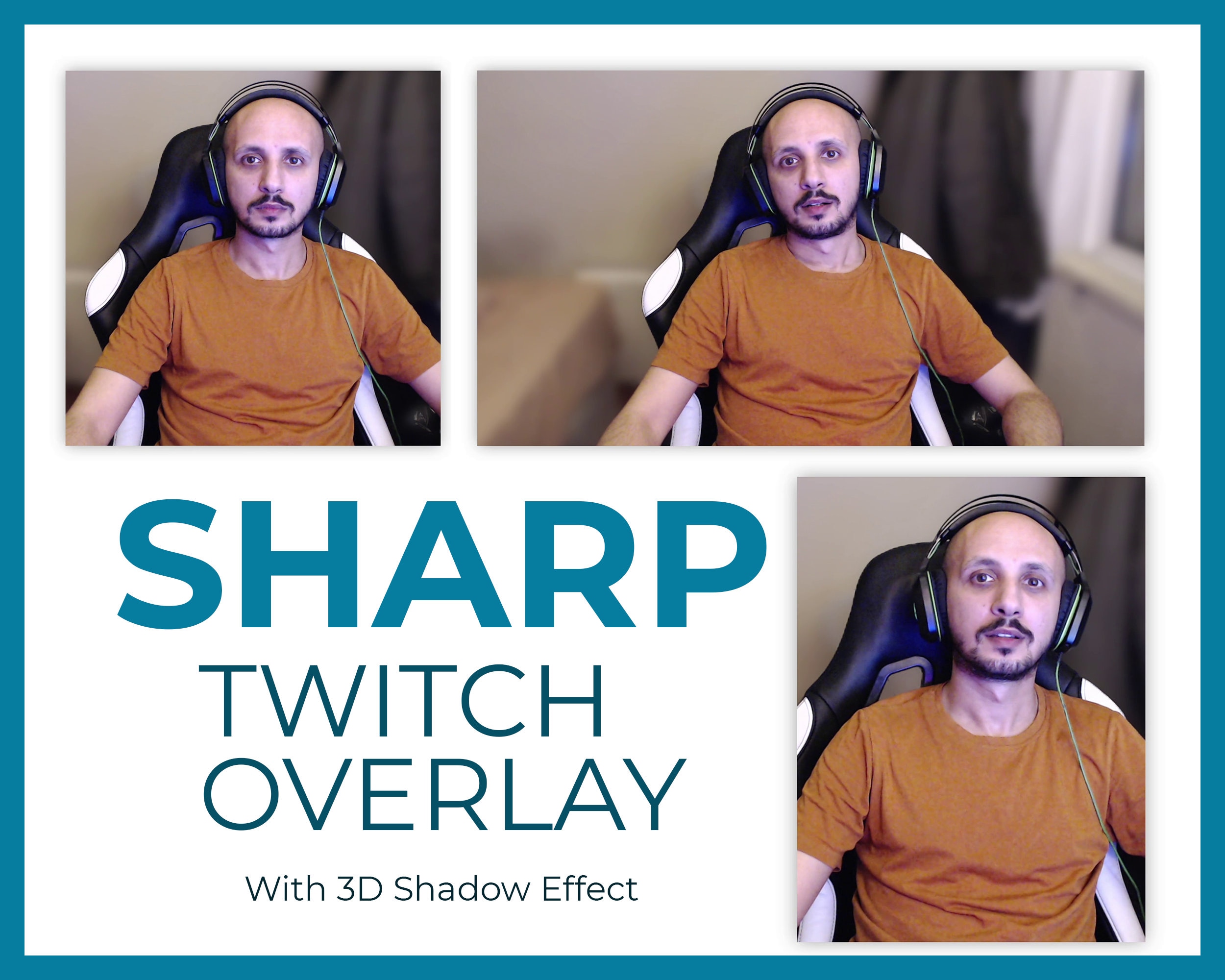 Sharp Minimalist Twitch Overlays for Streaming Webcam Frame Etsy