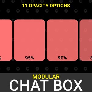 Modular Twitch Chat Box, 3 Layers, 5 Shapes, 11 Transparency, 4 ...