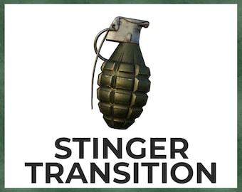 MK2 Grenade Stinger Transition, Animated Twitch Overlays, Twitch Transitions with Sound for Streamers, Frag Grenade, CS GO