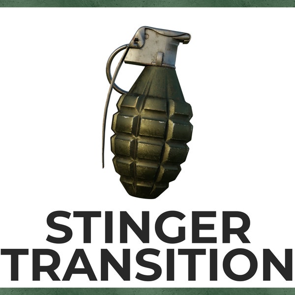 MK2 Grenade Stinger Transition, Animated Twitch Overlays, Twitch Transitions with Sound for Streamers, Frag Grenade, CS GO