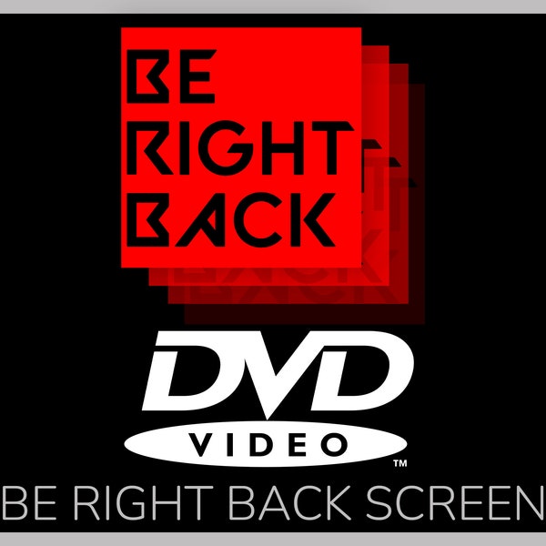 DVD Screensaver Be Right Back Screen, BRB Animated Screens, Twitch Overlays for Streamers, Lightweight Stream Design
