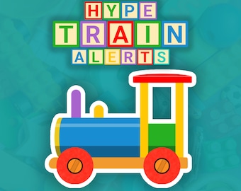 Toy Hype Train Alerts with Levels, Steam Train Twitch Alerts, Start - Level Up - All Time High, Animated Twitch Overlays with Sound
