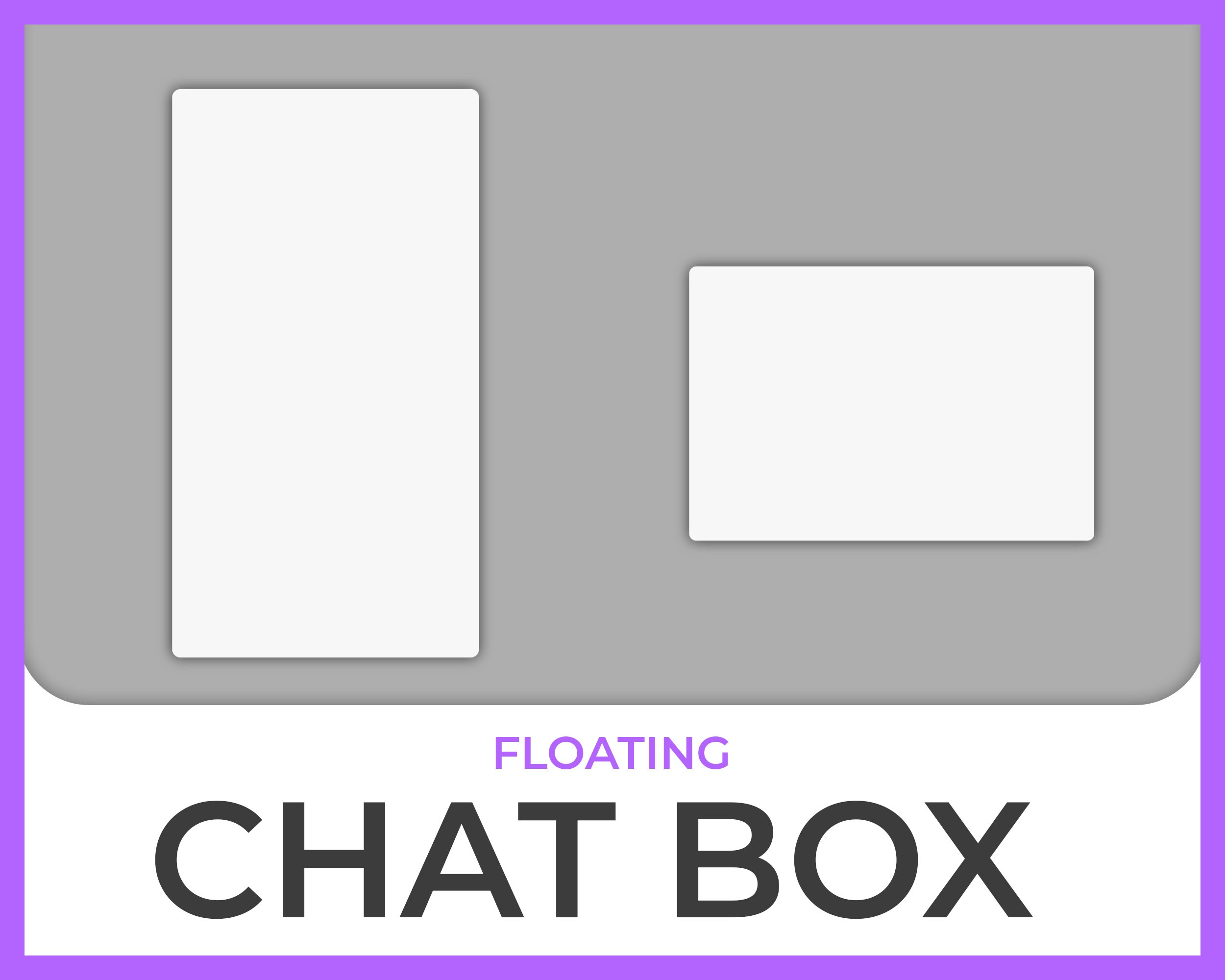 Twitch Minimal Chat Box, Scalable, Mix and Match Stream Overlays for OBS,  Semi-transparent, With Shadow 