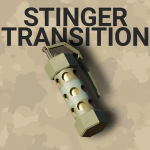 Flashbang Stinger Transition, Animated Twitch Overlays, Military FPS Twitch Transitions with Sound for Streamers, Stun Grenade, CS GO CoD
