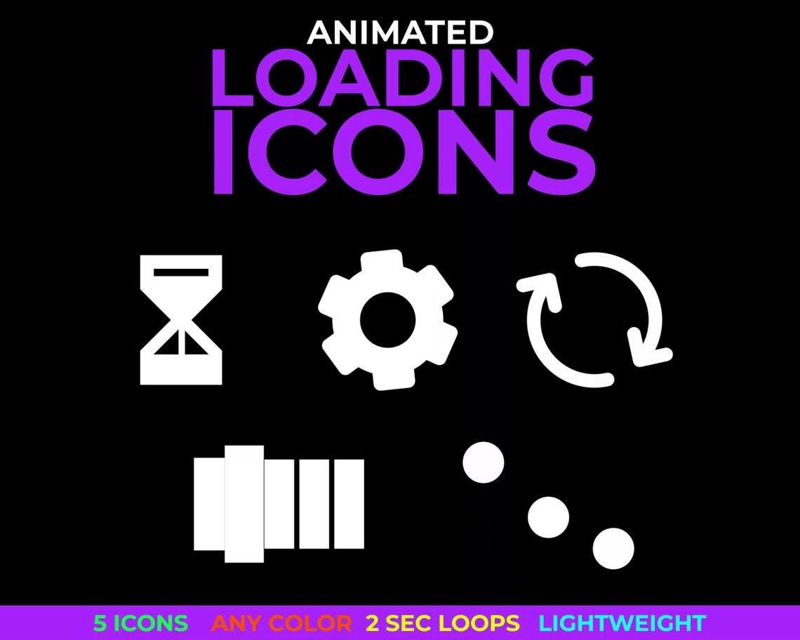Animated Loading Icons, Loading Overlays for Twitch, Youtube, Facebook ...