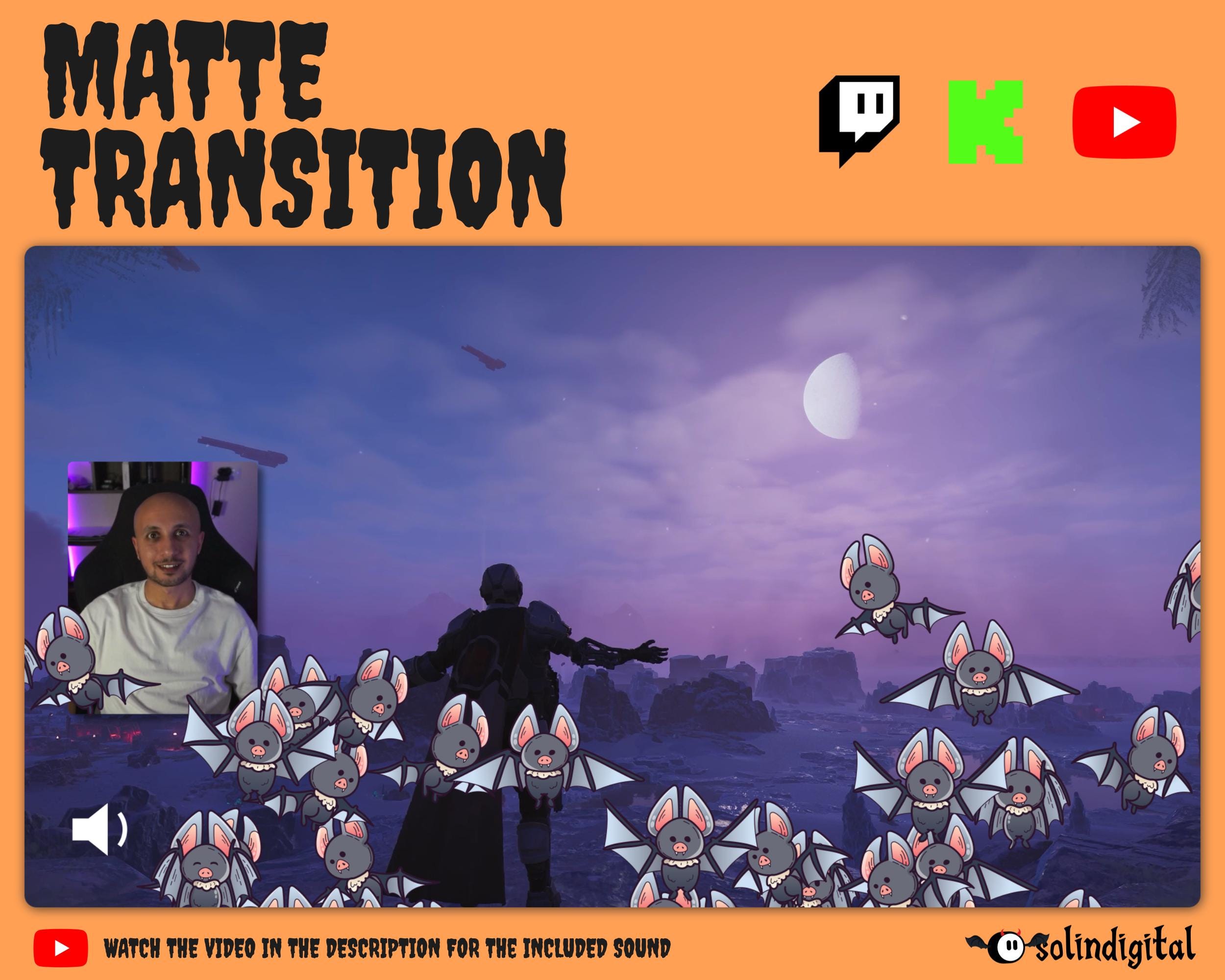 Bats Matte Transition, Spooky Halloween Scary Animated Twitch Overlays ...