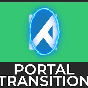 May include: A blue and white logo with a blue electric ring around it. The text "PORTAL TRANSITION" is below the logo.