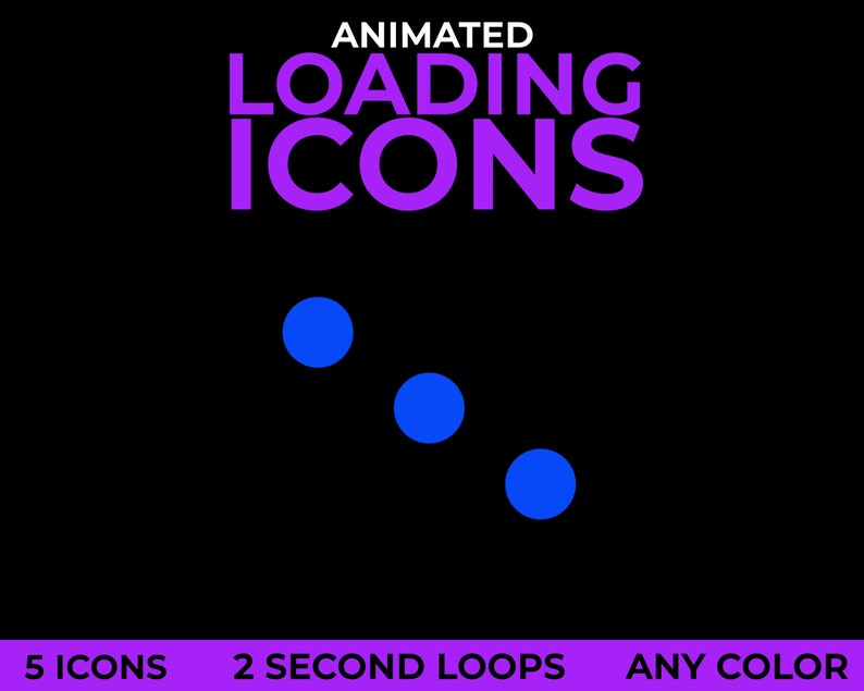 Animated Loading Icons, Loading Overlays for Twitch, Youtube, Facebook ...