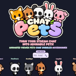 Chat Pets | Twitch Stream Chat Widget with Animated Viewer Pets & Chat Commands