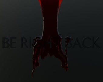 Blood Be Right Back Screen, BRB Animated Scene, Spooky Horror Halloween Twitch Overlays for Streamers, Lightweight Stream Design, Dark