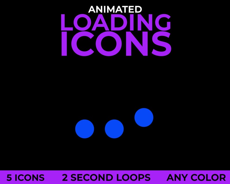 Blue Animated Loading Icon Animated Loading Icons, Loading Overlays for Twitch, Youtube, Facebook ...